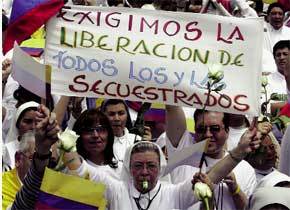 Protesta contra las FARC.