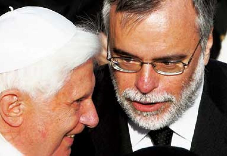 Benedicto XVI con Andrea Riccardi