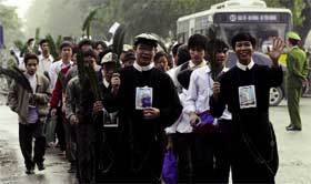 Imagen de archivo de una protesta en Hanoi a favor de ocho católicos arrestados el marzo de 2009