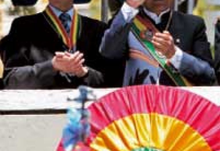 Evo Morales y su vicepresidente