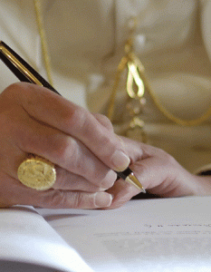 firma Benedicto XVI