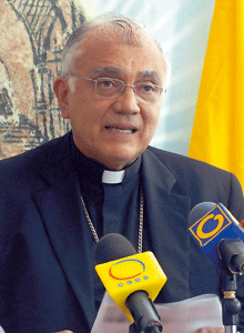 El obispo de Mérida, Baltazar Porras.