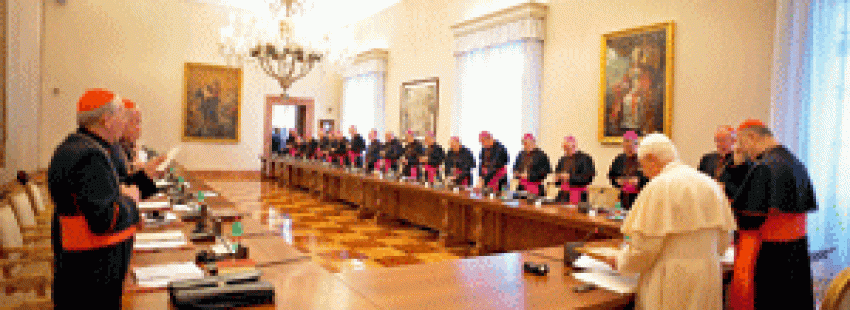 Benedicto XVI con los obispos de Irlanda