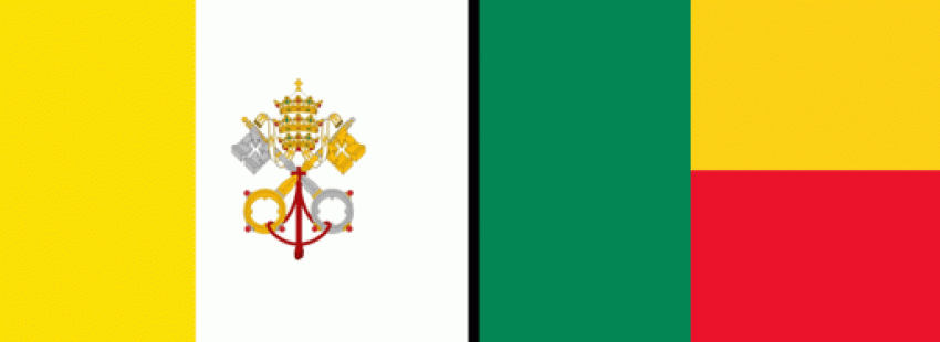 bandera del vaticano y de benin