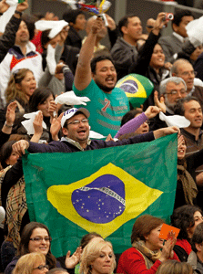 brasileños con bandera