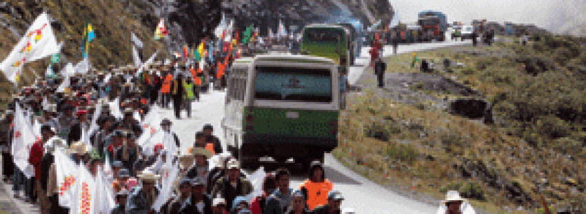 marcha indigena bolivia contra proyecto carretera