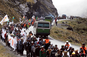 marcha indigena bolivia contra proyecto carretera