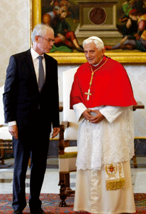 Benedicto XVI con Herman Van Rompuy