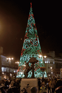 arbol de Navidad en la Puerta del Sol de Madrid