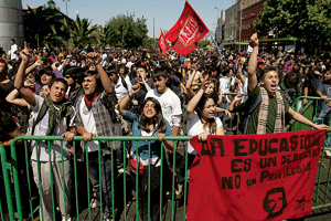 manifestacion estudiantes en Chile