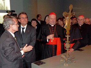 Exposicion Gaudi en el Vaticano - Artur Mas y cardenal Ravasi