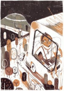 ilustracion de Nacho Molano - La verdad de nieve - Cuento de Navidad de Use Lahoz