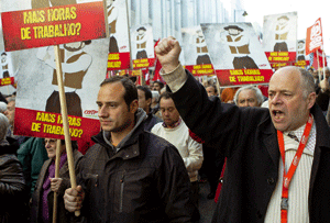 Portugal manifestación contra la reforma laboral