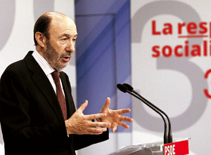Alfredo Pérez Rubalcaba, secretario general PSOE