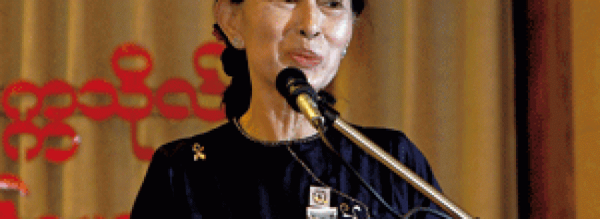 La opositora y Nobel de la Paz, Aung San Suu Kyi