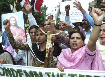 mujeres cristianas Pakistán protestas