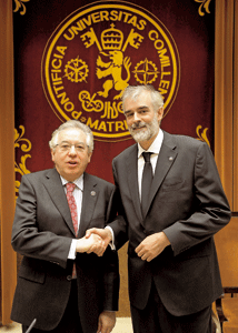 Julio Martínez, nuevo rector de Comillas, y José Ramón Busto