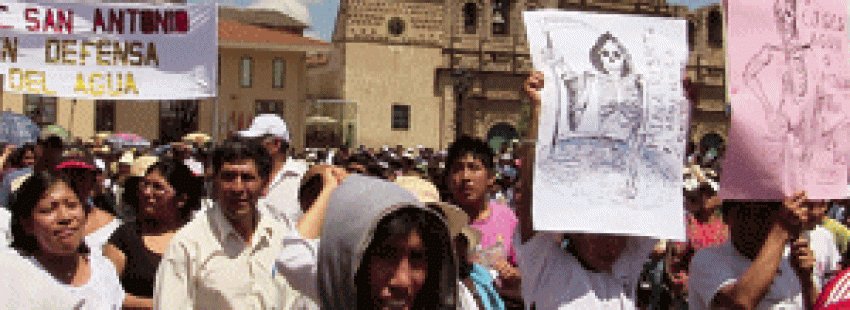 protestas en Perú por el conflicto con el proyecto minero Conga