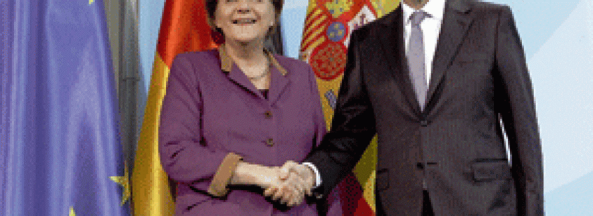 Mariano Rajoy con Angela Merkel