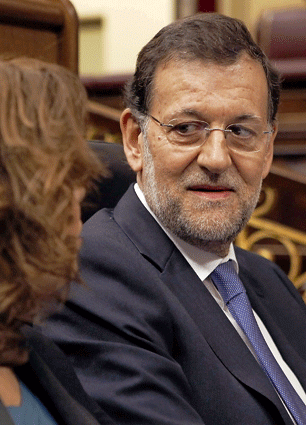 Mariano Rajoy con Soraya Sáez de Santamaría