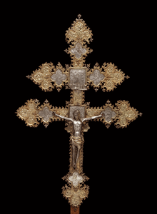 Cruz procesional, gótico catalán