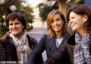 madres de novicios jesuitas, Rosa Martínez, Blanca García y Margarita Gutiérrez