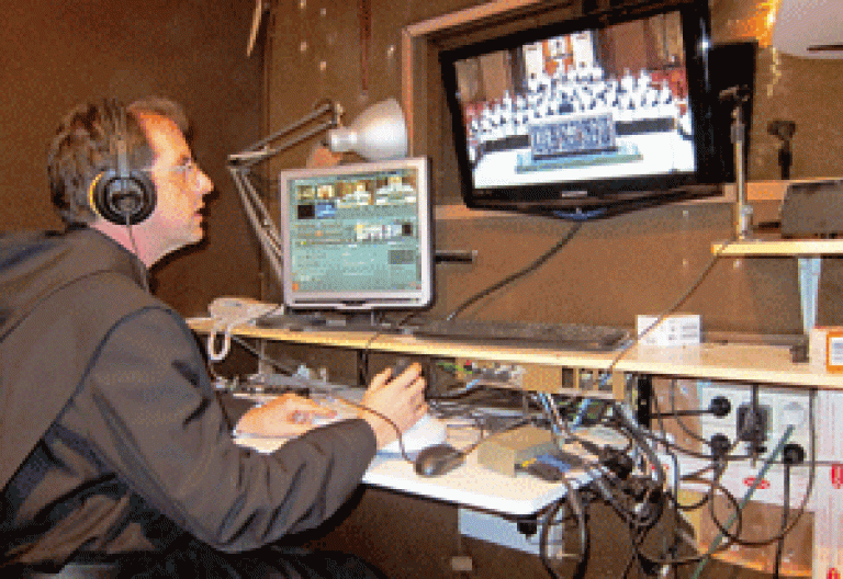 sala de edición de Montserrat TV