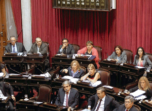 sesión del Senado en Argentina