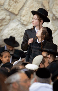 niños judíos ultraortodoxos en Israel
