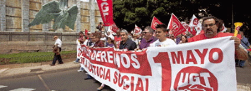 manifestación en el Día del Trabajo 1 mayo 2012