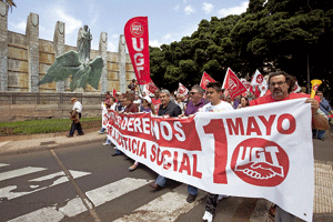 manifestación en el Día del Trabajo 1 mayo 2012
