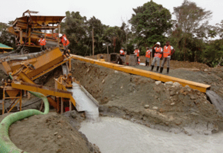actividades de minería en Ecuador
