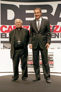 cardenal Cañizares y José Luis Rodríguez Zapatero en encuentro Ávila junio 2012