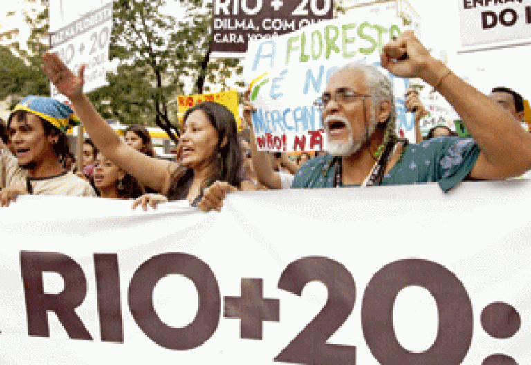 Cumbre Río+20 manifestación de ecologistas