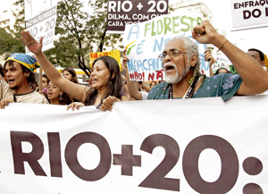 Cumbre Río+20 manifestación de ecologistas
