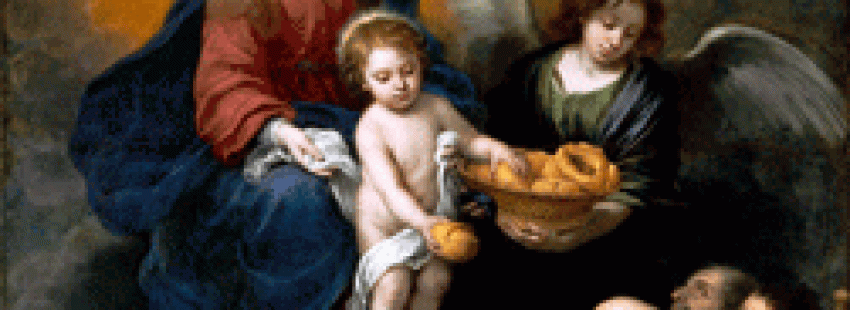 Jesús niño repartiendo pan, de Murillo