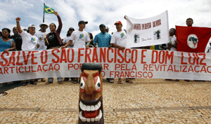 protesta de indígenas en Brasil