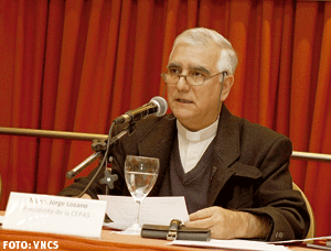 obispo Jorge Lozano, presidente de la Comsión de Pastoral Social del Episcopado argentino