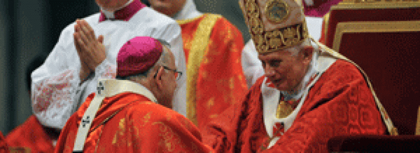 papa Benedicto XVI ceremonia imposición palios a los nuevos arzobispos 2012