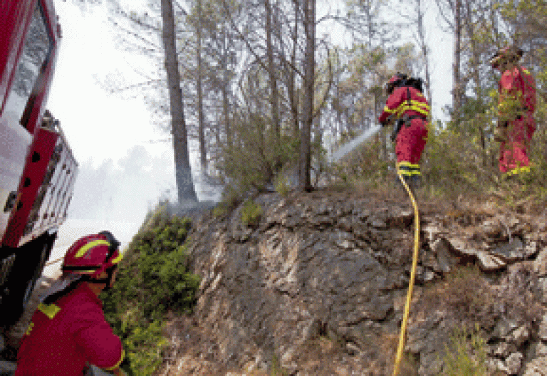 Bomberos sofocan el incendio en el Alt Empordà