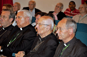 Obispos Francisco Pérez, Ramón del Hoyo, Elías Yanes y Camilo Lorenzo