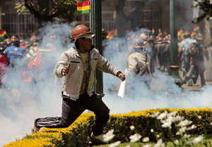 protestas de los mineros en Bolivia