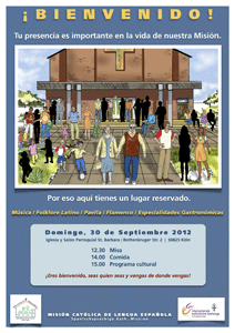 Misión Católica de Lengua Española en Alemania, cartel encuentro 30 septiembre