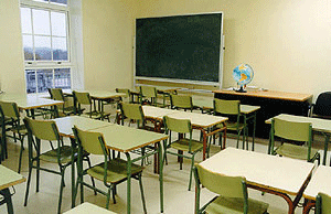 aula de un colegio vacía
