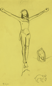 Estudio para el Cristo Amarillo, cuadro de Paul Gauguin