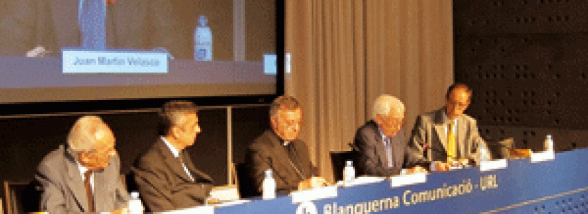 Juan Martín Velasco en un acto sobre el Concilio Vaticano II en la Fundación Joan Maragall