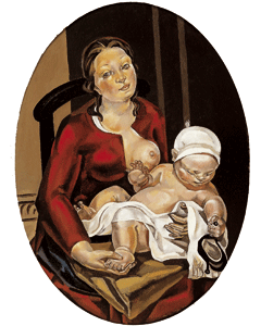 Maternidad oval, cuadro de María Blanchard