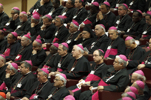 sesión en el Aula sinodal durante el Sínodo sobre la Nueva Evangelización