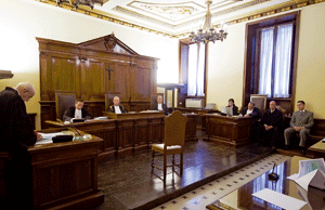 sala del tribunal vaticano durante el juicio por el caso Vatileaks