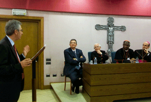 delegación de españoles en Roma en la presentación causa beatificación P. Arizmendiarrieta
